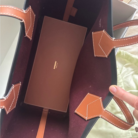 Burberry Beige and Brown Checkered Tote with Pouch - Picture 6 of 6